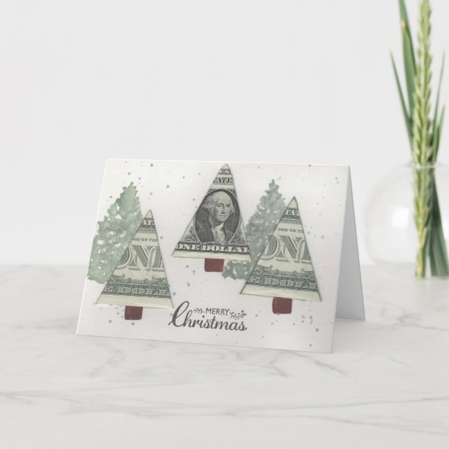 Christmas Tree Money Holder Card (Front)