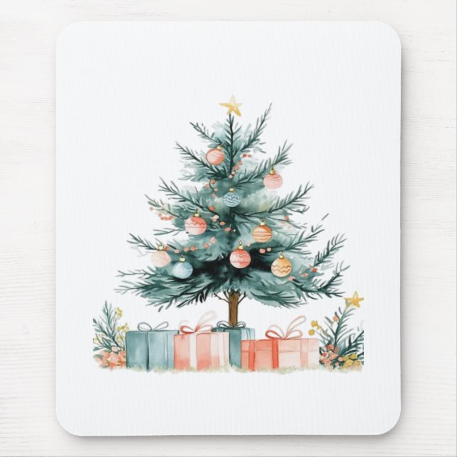 Christmas tree  mouse pad (Front)