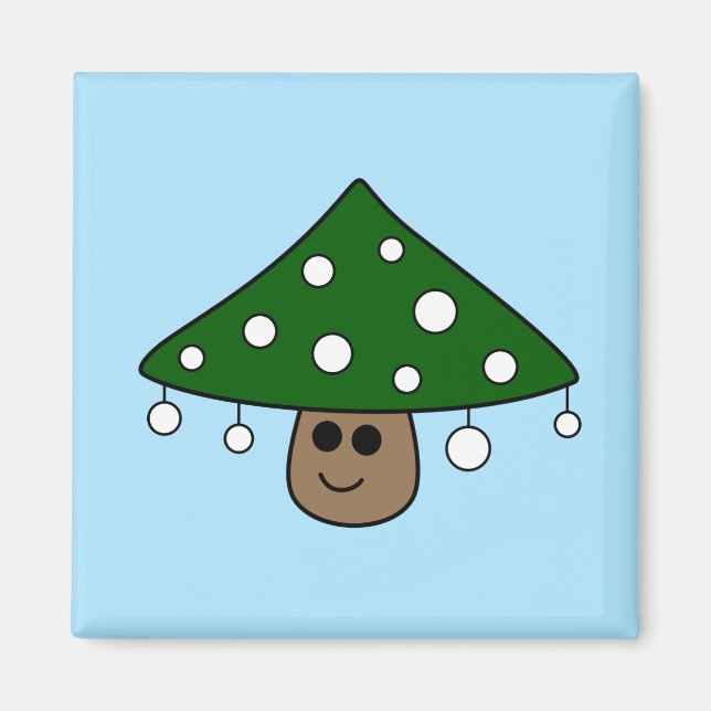 Christmas Tree Mushroom Magnet (Front)