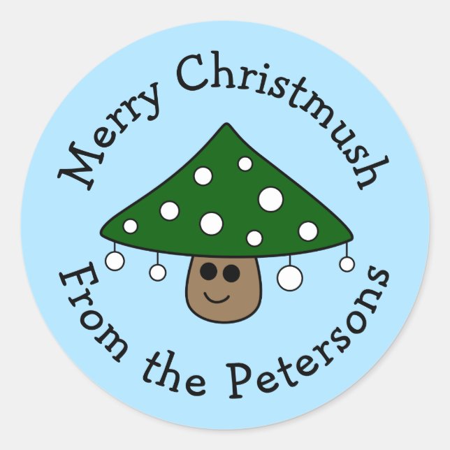 Christmas Tree Mushroom Stickers (Front)