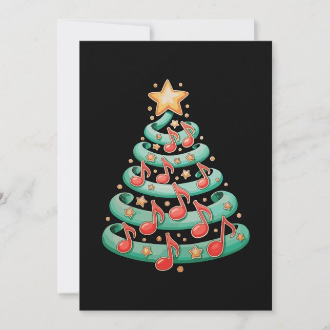 Christmas Tree Musical Notes Song Musician Xmas (Front)