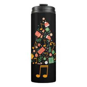 Christmas Tree Musician Composer Music Director Thermal Tumbler