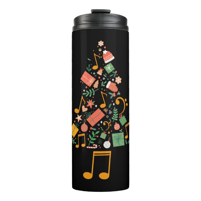Christmas Tree Musician Composer Music Director Thermal Tumbler (Front)