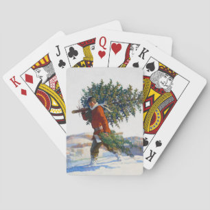 Christmas Tree N.C. Wyeth Playing Cards