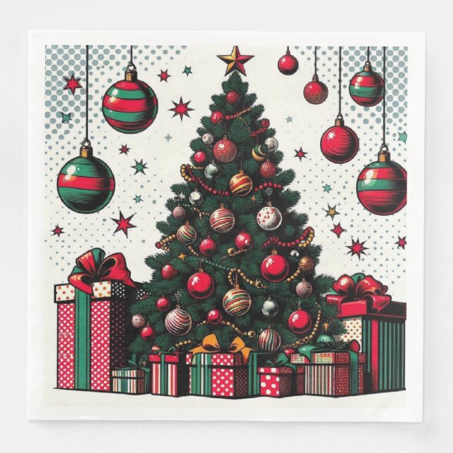 Christmas tree napkin (Front)