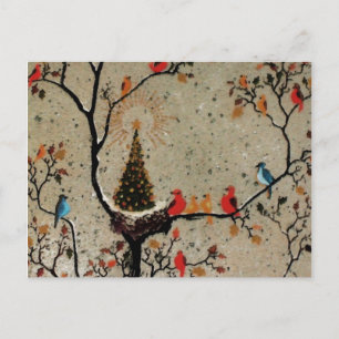 Christmas Tree Nest ~ Postcard PHOTO INSERT