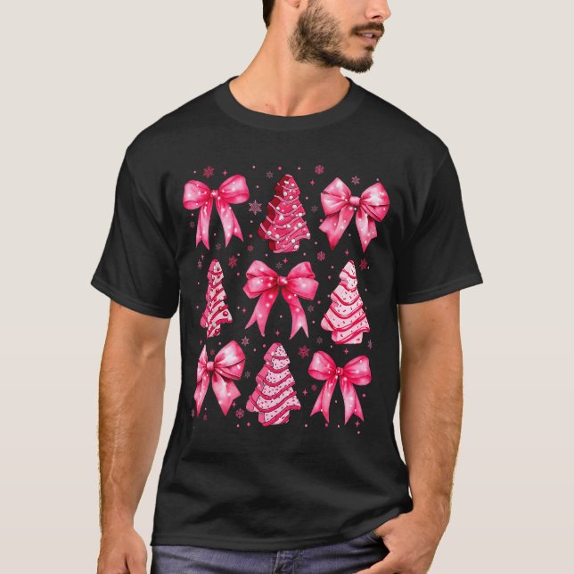 Christmas Tree Nk Cake Coquette Christmas Xmas Gir T-Shirt (Front)