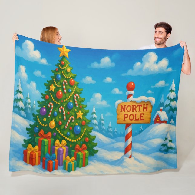 Christmas Tree North Pole Blanket (In Situ)