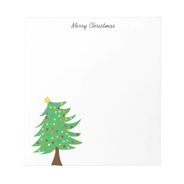 Christmas tree note pad (Front)