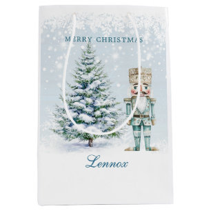 Christmas Tree Nutcracker Snowflakes Medium Gift B Bag