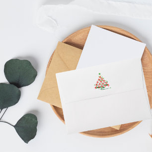 Christmas Tree of Aeroplanes, Minimalist Holiday Envelope