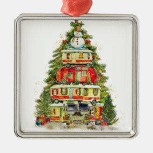 CHRISTMAS TREE OF CAMPER VANS METAL TREE DECORATION