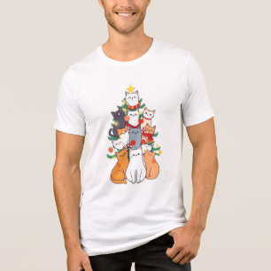 Christmas Tree of Kitties by Sandra Boynton Tri-Blend Shirt