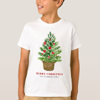 Christmas Tree on a Wicker Basket Custom Christmas