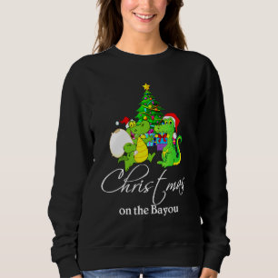 Christmas Tree On The Bayou Cajun Christmas Pajama Sweatshirt