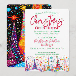Christmas Tree Open House Invitation