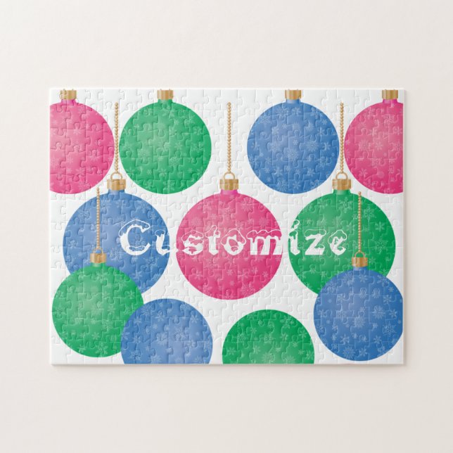 Christmas Tree Ornament Balls Thunder_Cove Jigsaw Puzzle (Horizontal)