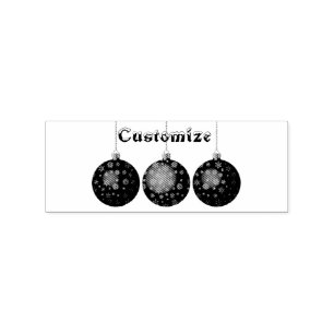 Christmas Tree Ornament Balls Thunder_Cove Rubber Stamp