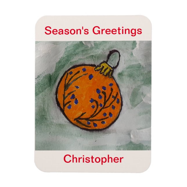 Christmas Tree Ornament Flexible Magnet (Vertical)