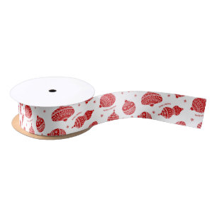 Christmas tree ornament pattern satin ribbon