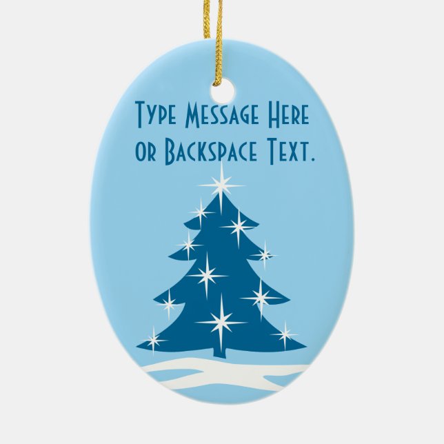 Christmas Tree Ornament Personalised Decoration (Back)