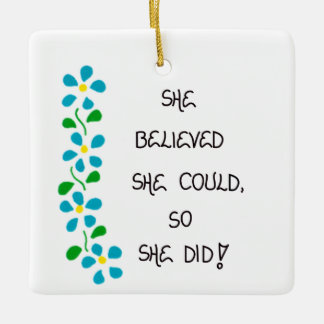 Christmas Tree Ornament - Quote about Women