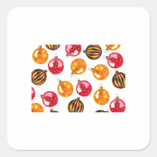 Christmas Tree Ornaments 28 Square Sticker