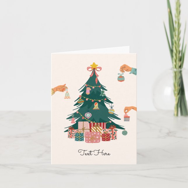 Christmas tree ornaments decoration  card (Front)