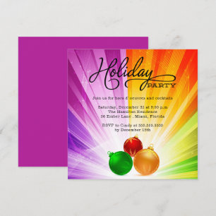 Christmas Tree Ornaments Holiday/Christmas Party Invitation