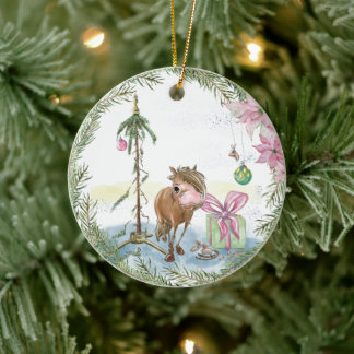 Christmas tree ornaments with sweet pony