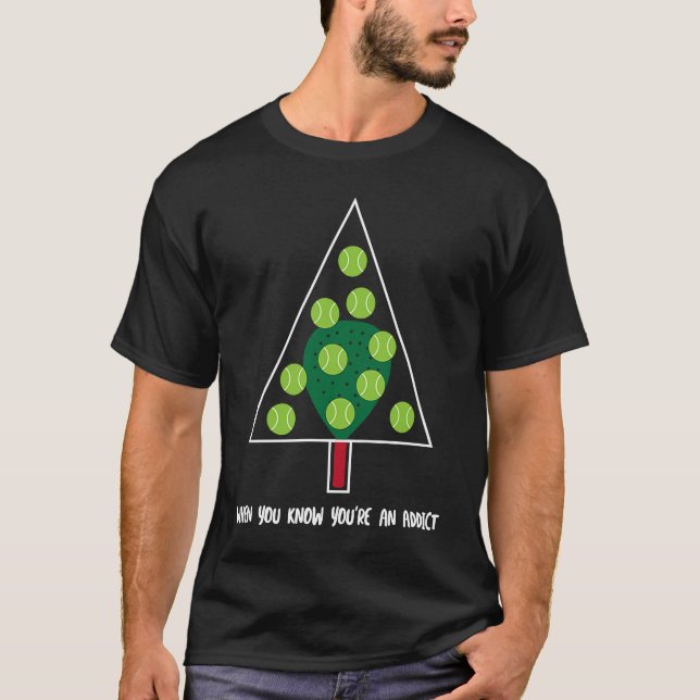 Christmas Tree Padel Obsessed T-Shirt (Front)