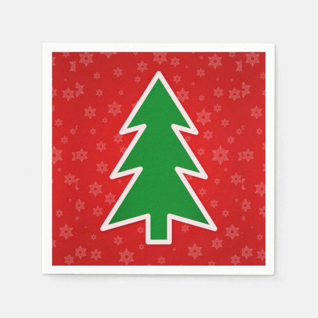 Christmas Tree Paper Napkin (Front)