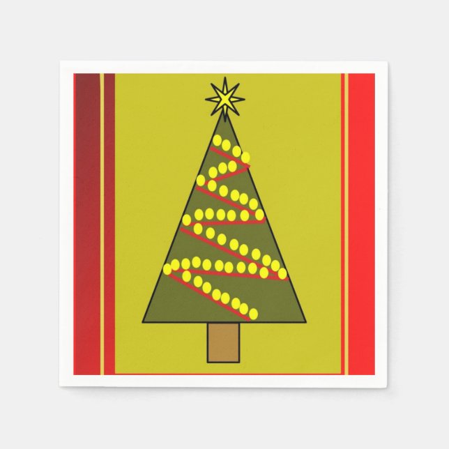 Christmas Tree Paper Napkin (Front)