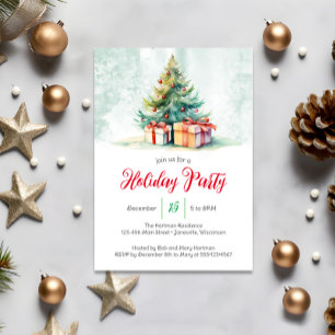 Christmas Tree Party Invitation