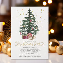 Christmas Tree Party Invitation | Elegant Holiday 