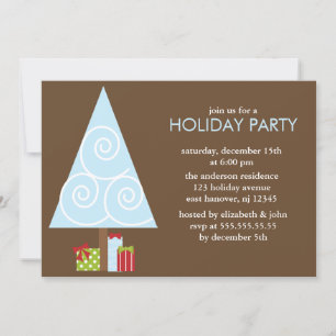 Christmas Tree Party Invitations