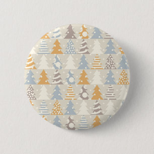 Christmas tree pattern 6 cm round badge