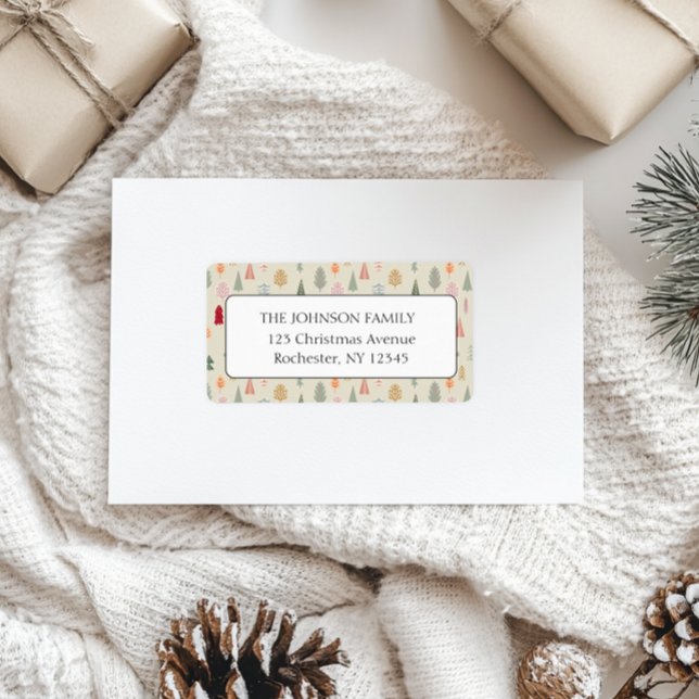Christmas Tree Pattern Address Label (Creator Uploaded)
