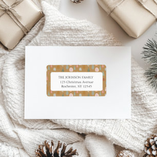 Christmas Tree Pattern Address Label