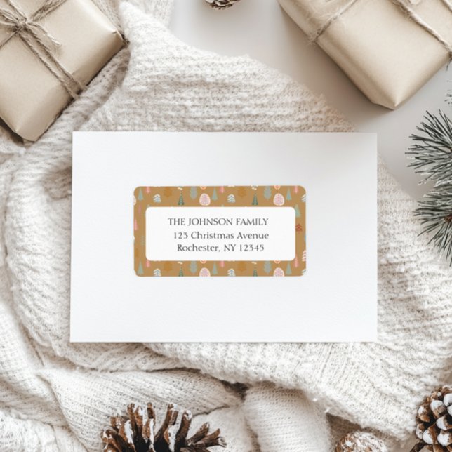 Christmas Tree Pattern Address Label (Creator Uploaded)