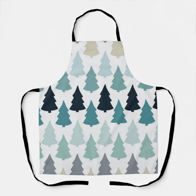 Christmas tree pattern apron (Front)