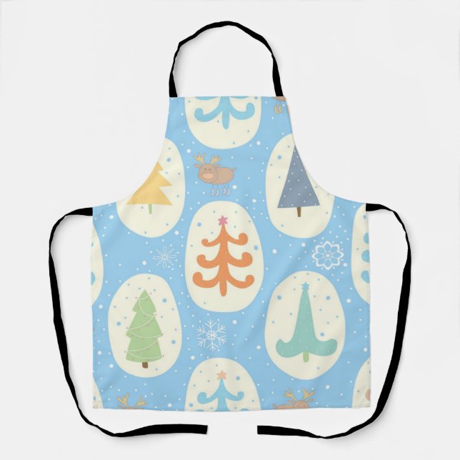 Christmas tree pattern apron (Front)