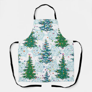 Christmas tree pattern apron