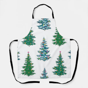 Christmas tree pattern apron