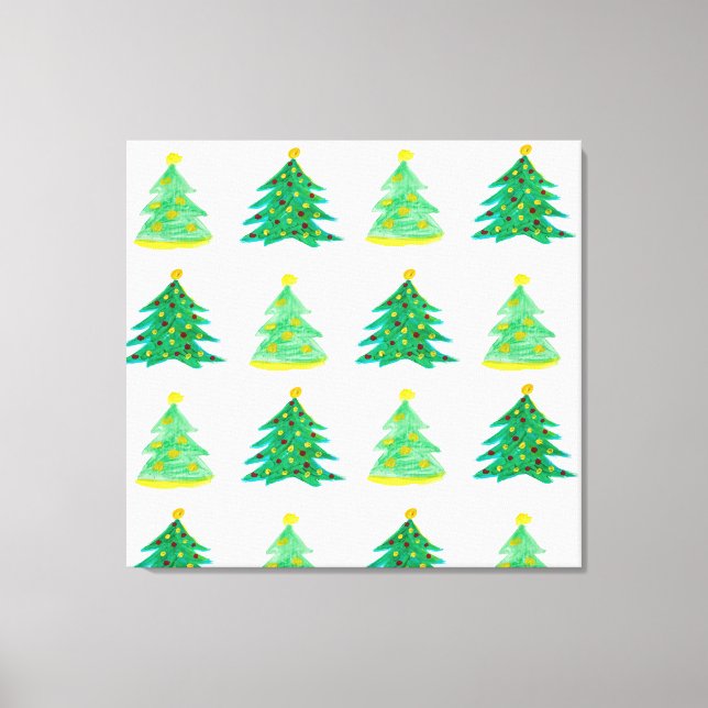 Christmas Tree Pattern Canvas Print (Front)