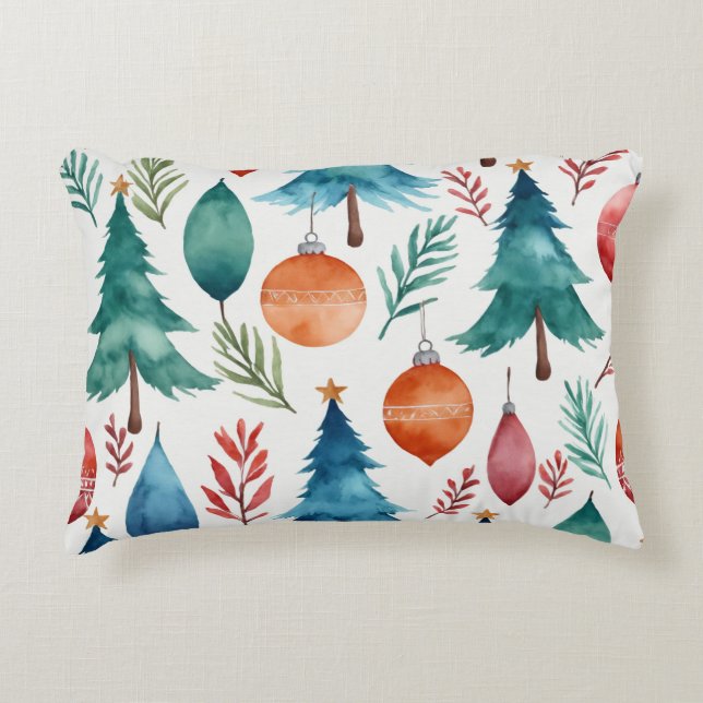 Christmas Tree Pattern Decorative Cushion (Front)
