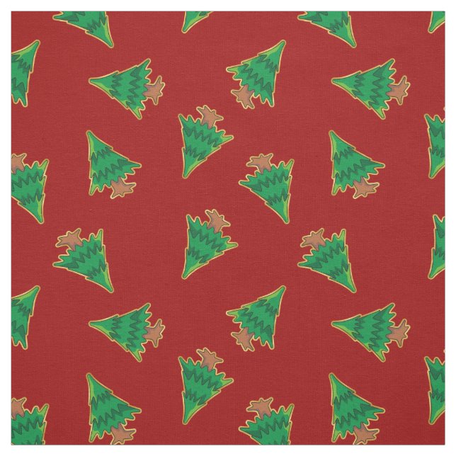 Christmas Tree Pattern Fabric (Swatch)