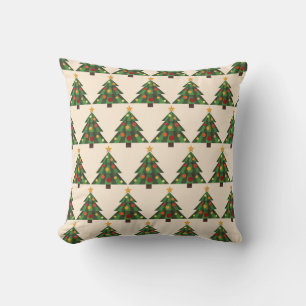 Christmas tree pattern geometric modern cushion