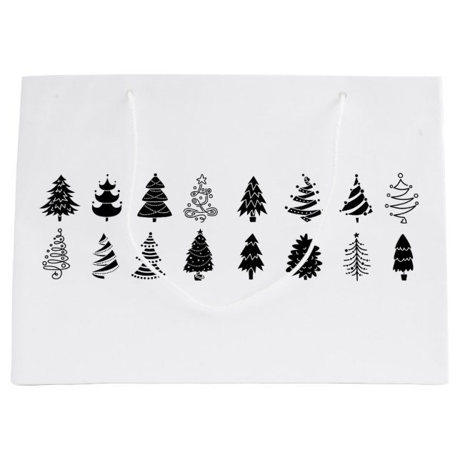 CHRISTMAS TREE PATTERN GIFT BAG (Front)
