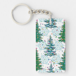 Christmas tree pattern key ring